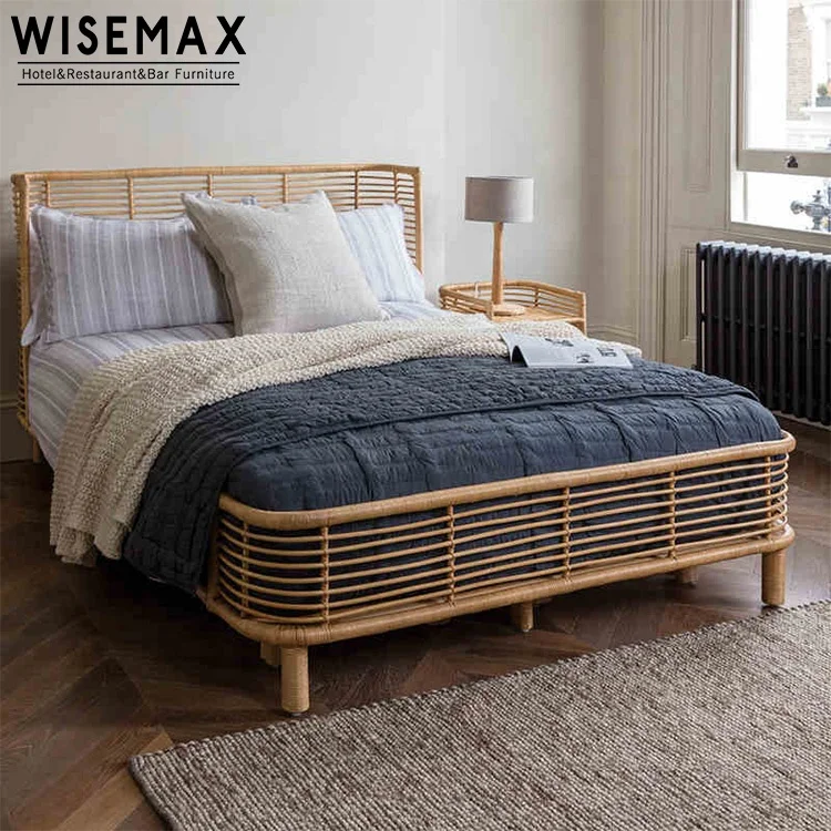 Latest New Rattan Headboard Queen Size Sleeping Double Bed Room Furniture Wooden Frame Bed Designs Buy Wooden Bed Designs Queen Size Bed Frame Modern Bedroom Furniture Product On Alibaba Com