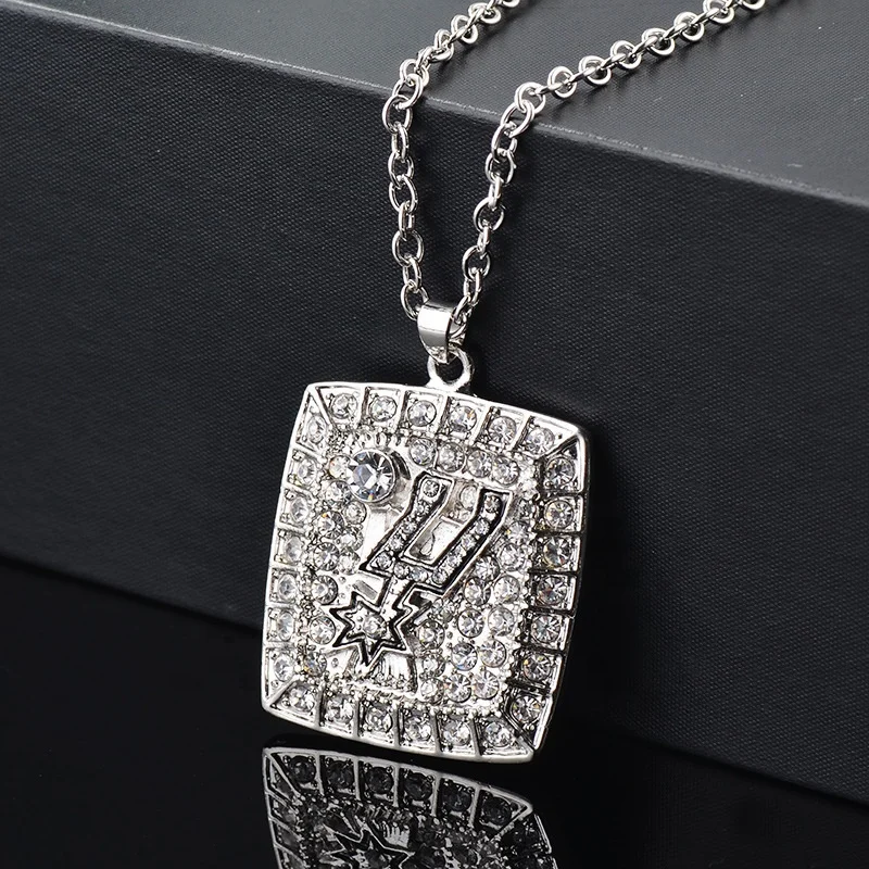 product-Silver Plated Design Alloy American Football Necklace-BEYALY-img