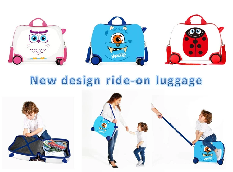 Kids Ridon Suitcase Luggage Which Can Support Dragging Pulling And