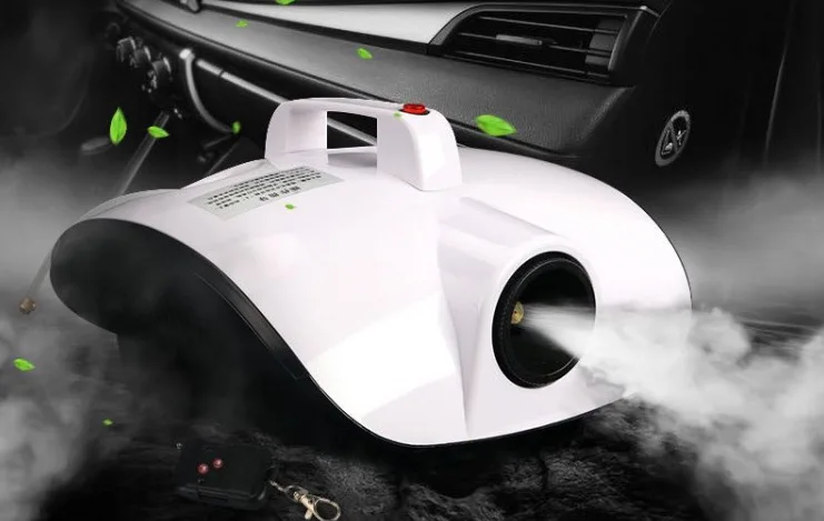 高品质白色便携式 1500w 雾化器汽车消毒机