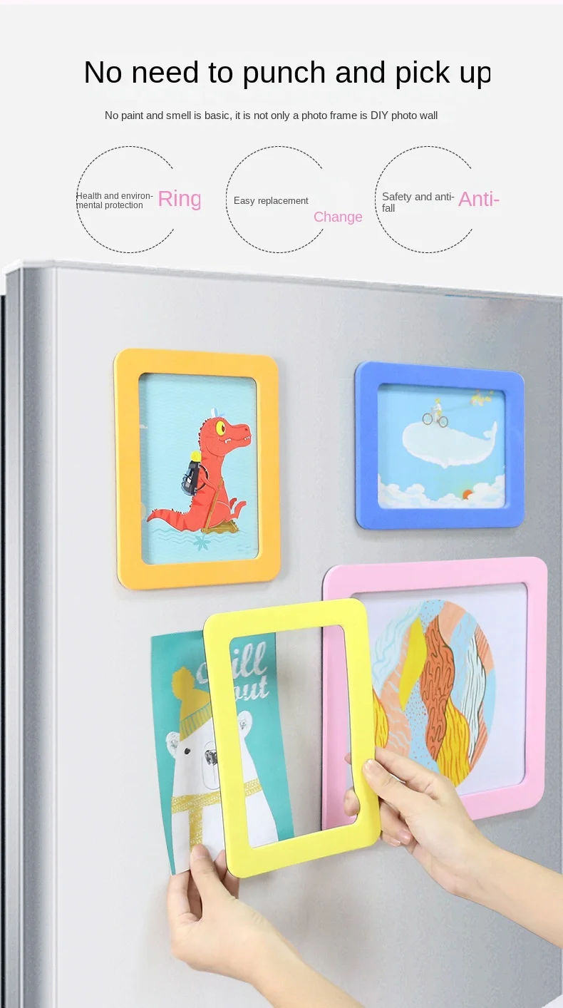 punch free magnetic wall frame applications