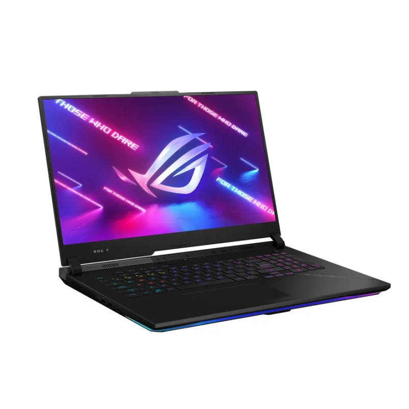 Side profile of a 17.3-inch laptop showing slim chassis and vent placement