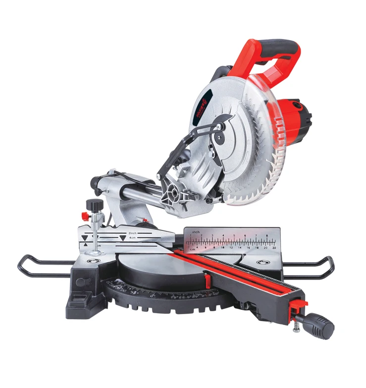 
Promotional 255mm wood aluminum sliding compound miter saw machine hot sale 1800w dual bevel industrial wood miter saw 