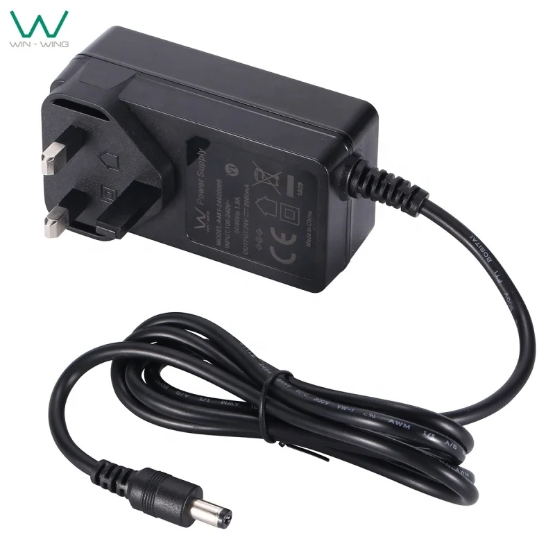 Wall power adapter 12v 3a AC DC power supply with UL62368 CE GS BS TUV SAA FCC ROHS certified