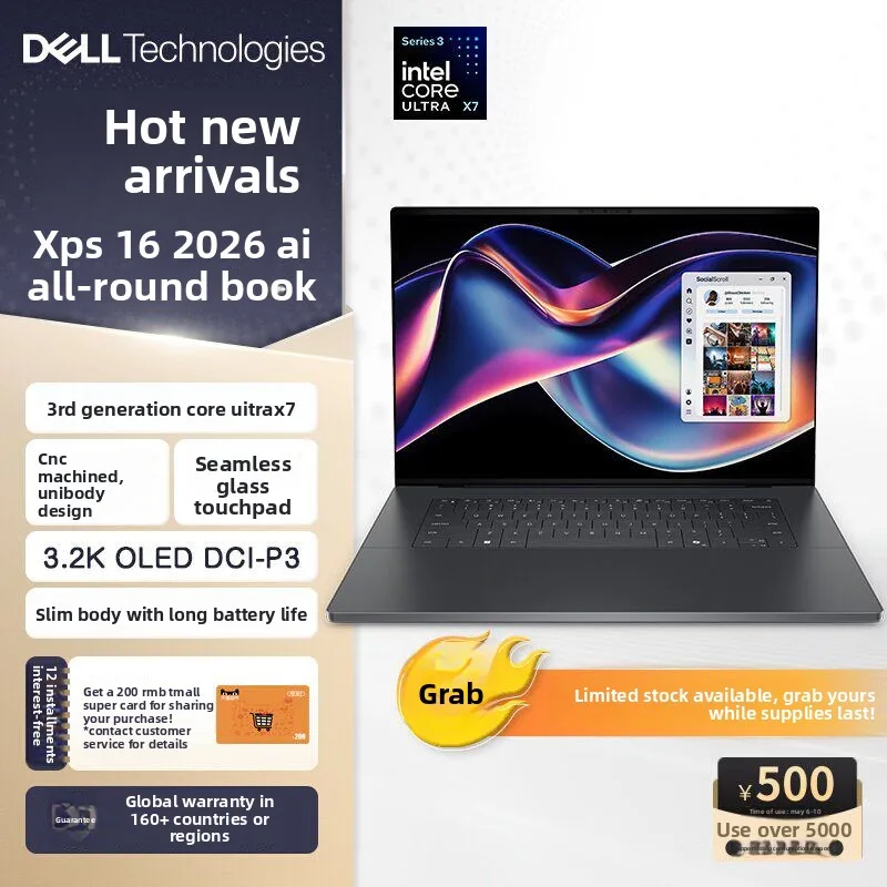Dell Pro 5 16 and MSI Prestige 16+ side-by-side showing slim bezels and matte finishes