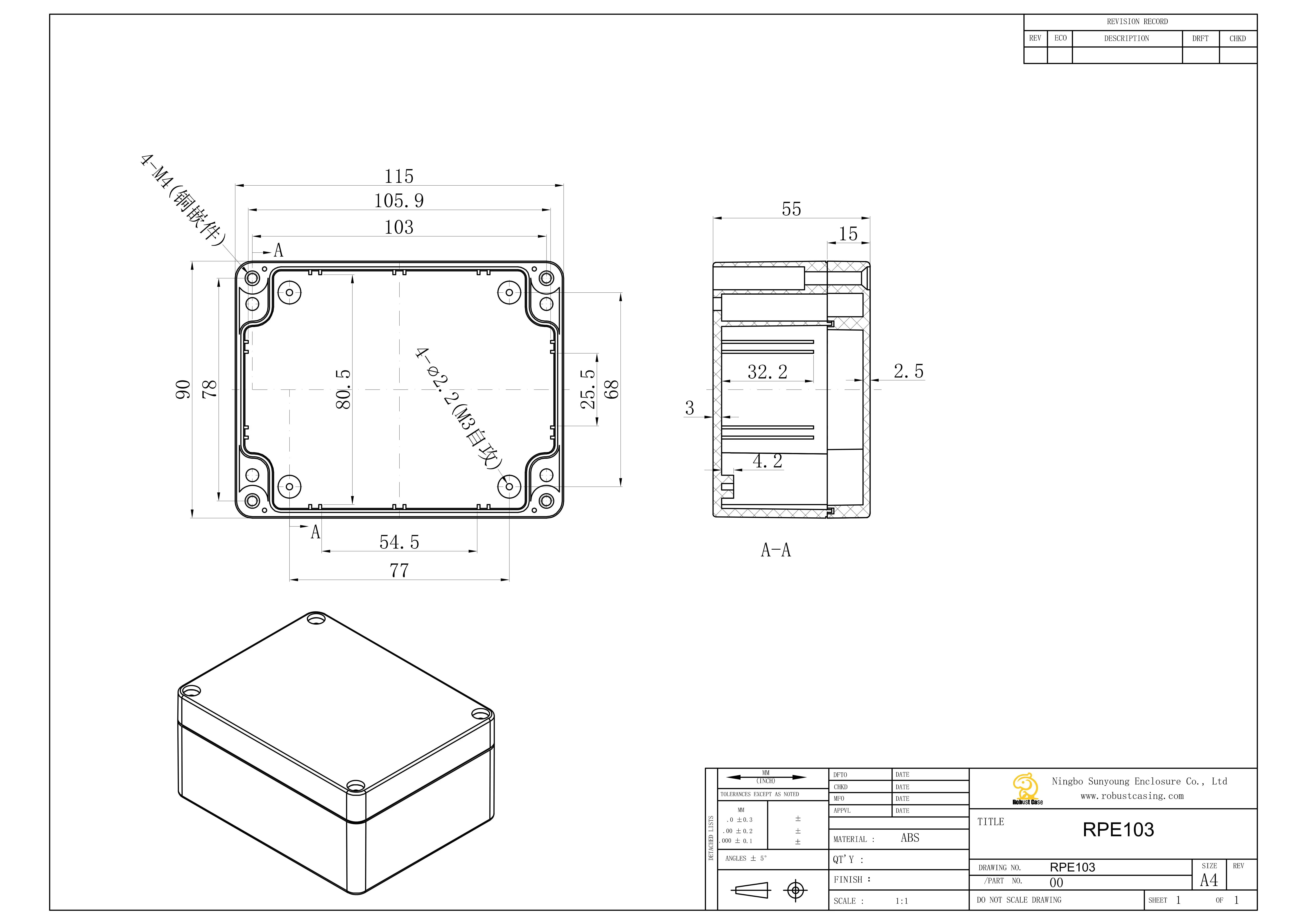 1pcs Kunststoff Elektronik Gehäuse Box Wasserdicht IP65 ABS Projekt Box