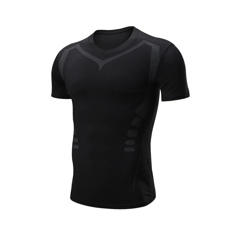 Men Long Sleeve Outdoor Activity Quick Dry Stretch Thin Polyester Pro Jogging Running Fitness 5341