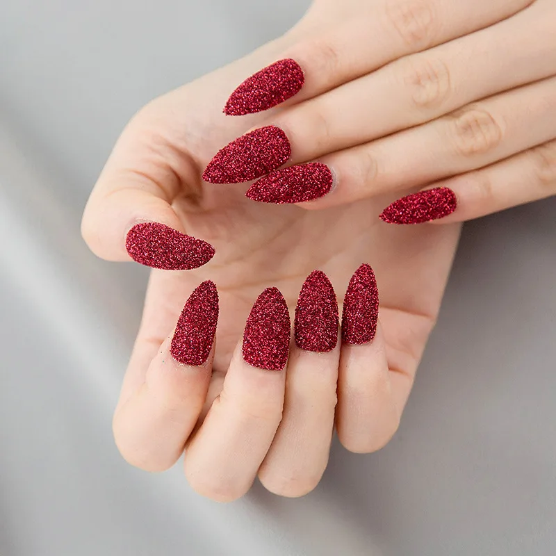 glitter press on nails 3d