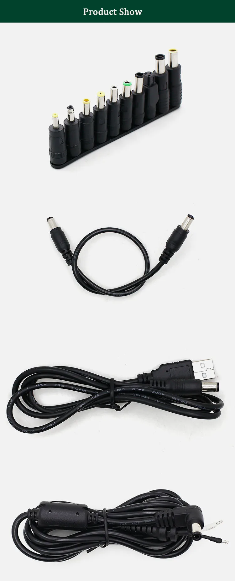 10pcs/set Universal adapter converter for laptop dc power charger connectors 5.5*2.1mm female jack