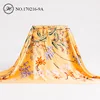 Luxurious Pure High Quality Imported Silk Fabric Oversize Crown Pattern Silk Square Digital Printed Scarves Shawls