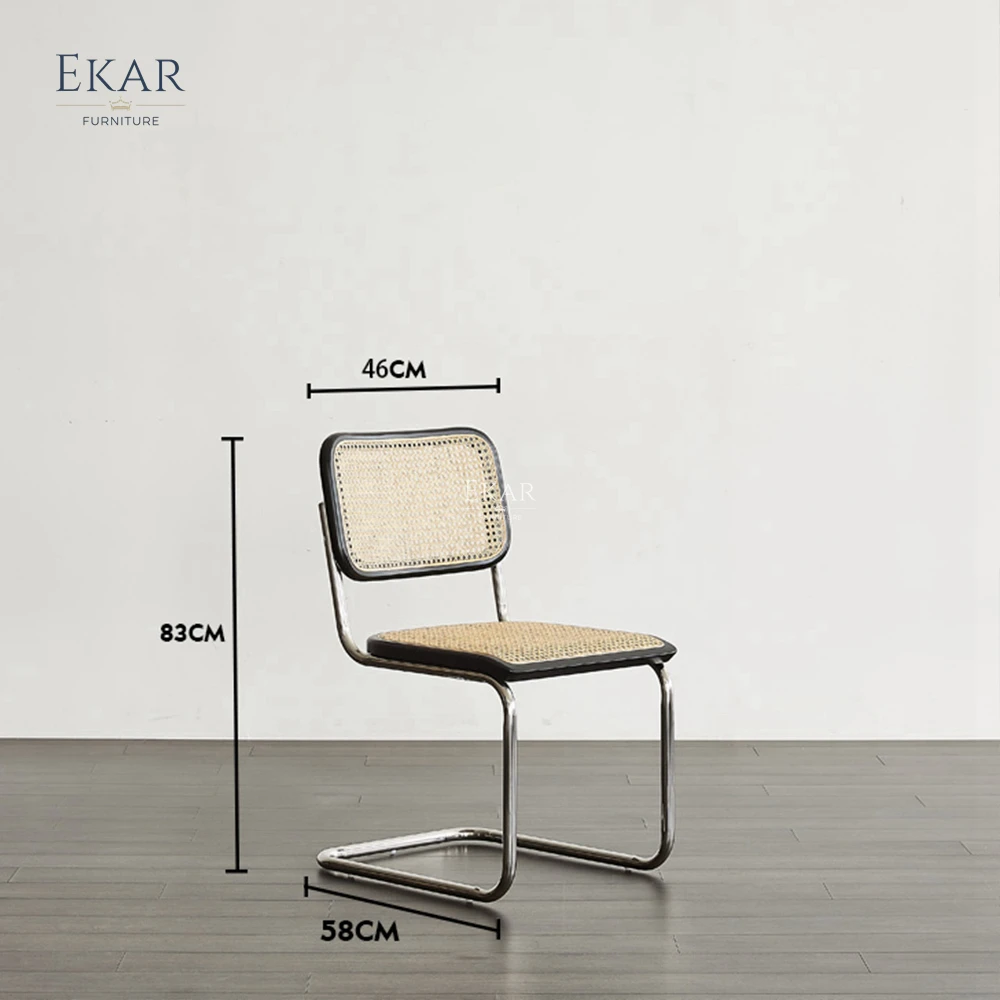 product ekar furniture unique design nordic wood and cane furniture dining room rattan dining chairs-63