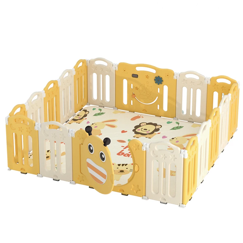 
Luxury plastic playpen folding baby safety fence for kids 