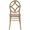 Gold Color Stackable Diamond Wedding Wooden Dining Chairs