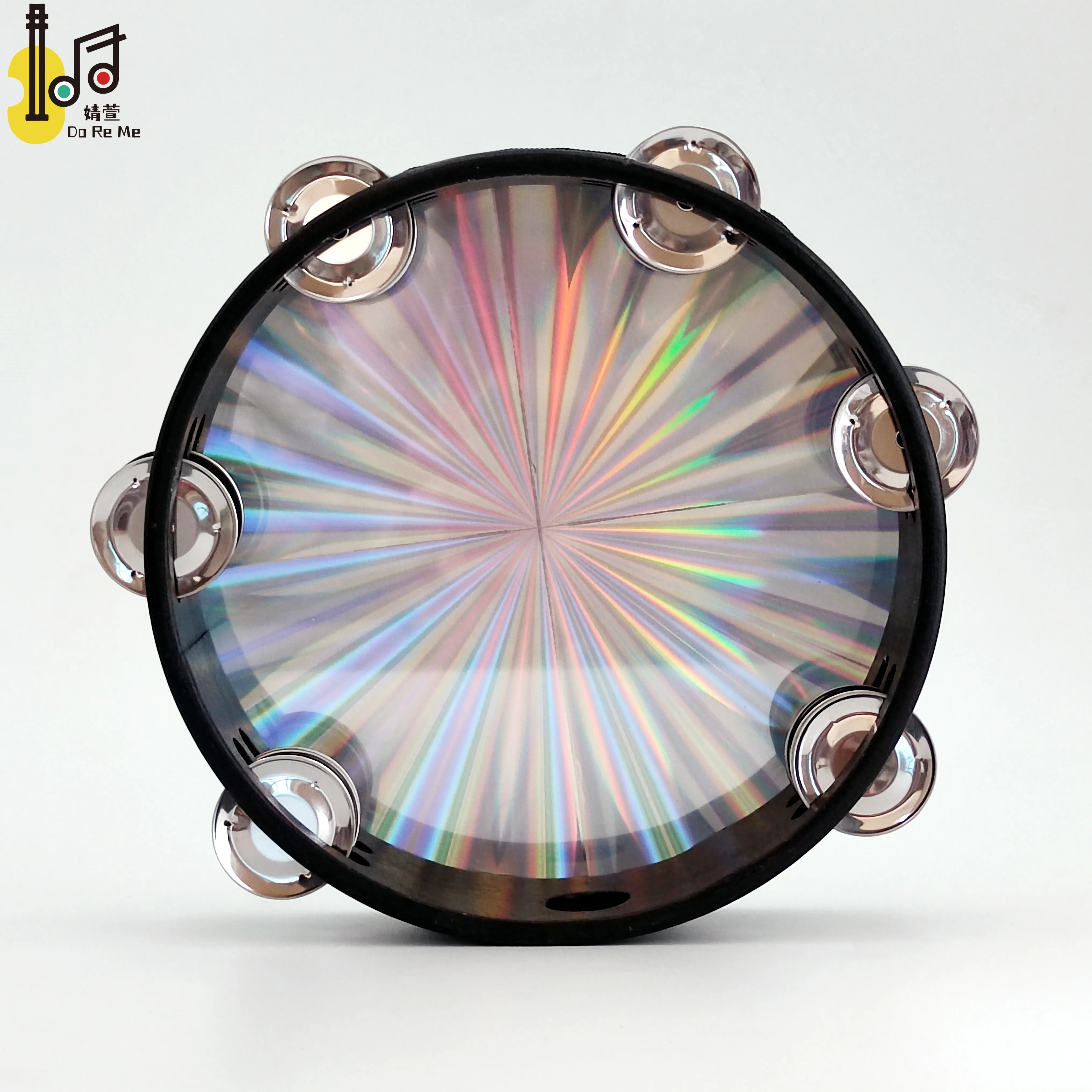 Easy Held Abs Tambourine Musical Instrument Wholesale Laser Tambourine Reflective Percussion For
