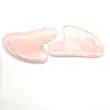 Raw Gemstone Transparent Slice Jade Rose Quartz Face Roller
