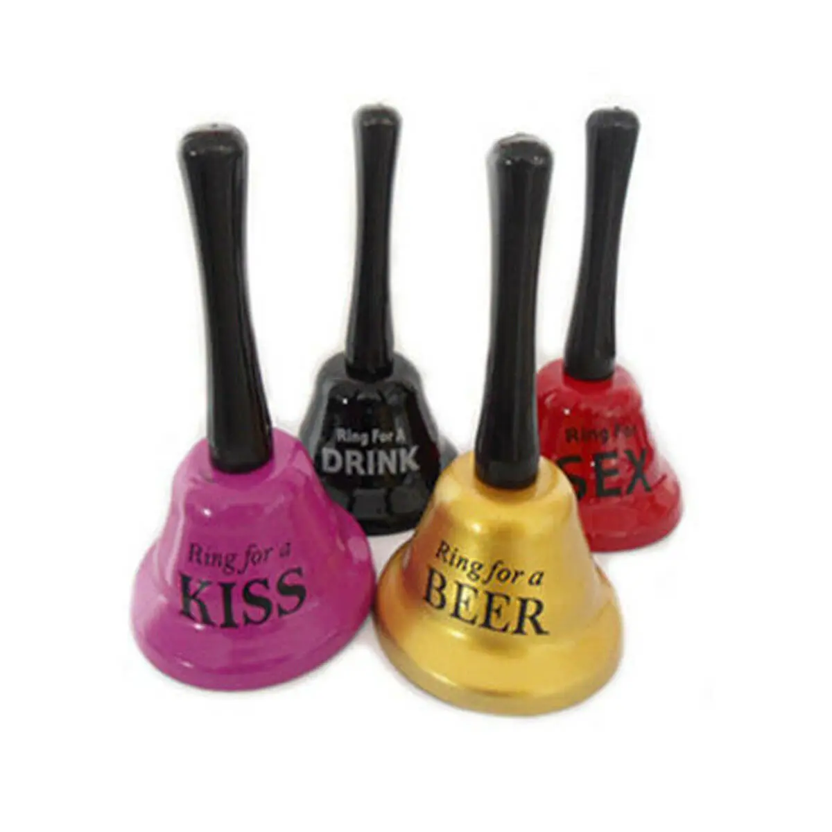 Ring for Kiss Adult Handbell Beer Drink Table Bells Fun Hen Party Gag Gift 