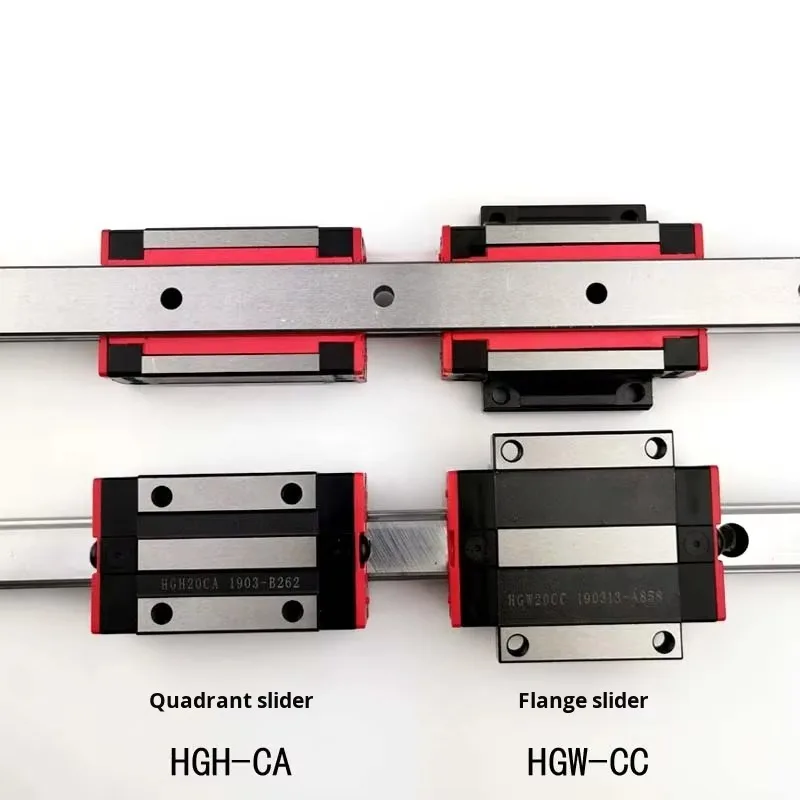 product low cost domestic linear guide rail hgr20 steel bearing square rail w25 slider 30 four way flange-14