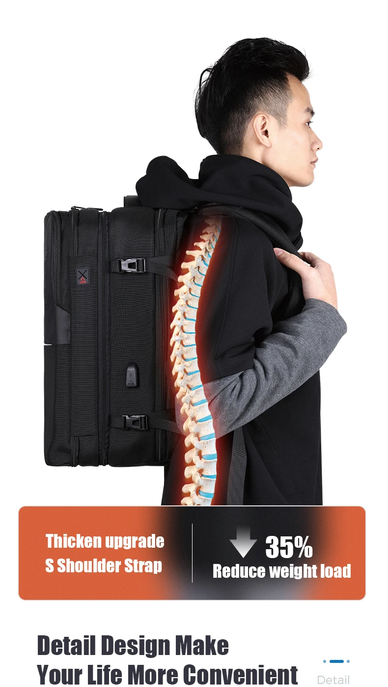 Arctic Hunter 2 In 1 Detachable Laptop Backpack 17 Inch Laptop Custom