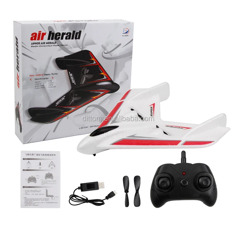 Brinquedo De Aeronave Rc 2.4ghz Controle Remoto Planador Asa