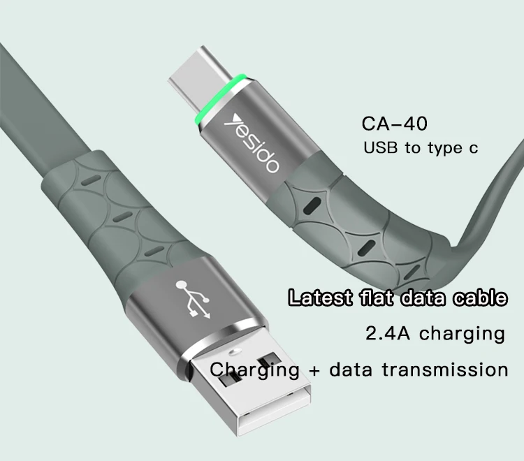 Newest Arrival 2.4A Charging Usb Tpe Data Cable Line Mobile Phone Charger Flat Cable For Iphone
