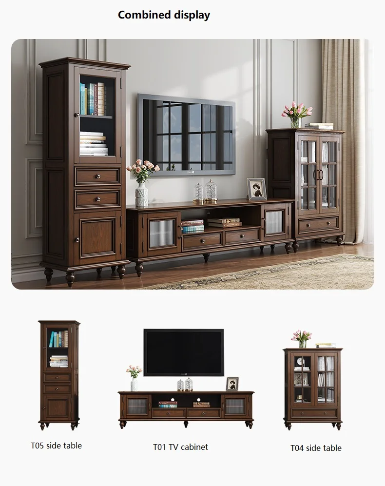 Living Room Furniture Set Tv Unit Display Stand Tv Solid Wood