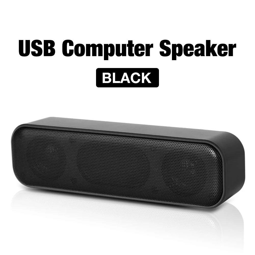 USB Computer Speaker Mini Portable Soundbar Speaker USB Powered Stereo Loudspeaker for PC Desktop Laptop - ANKUX.COM