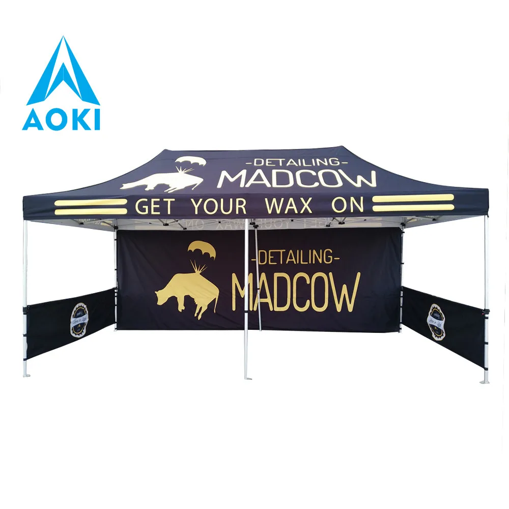 Custom Design Folding Tents 40*40mm hexagon frame hot sale 10X10 Pop Up Canopy Tent Market advertising outdoor Gazebo