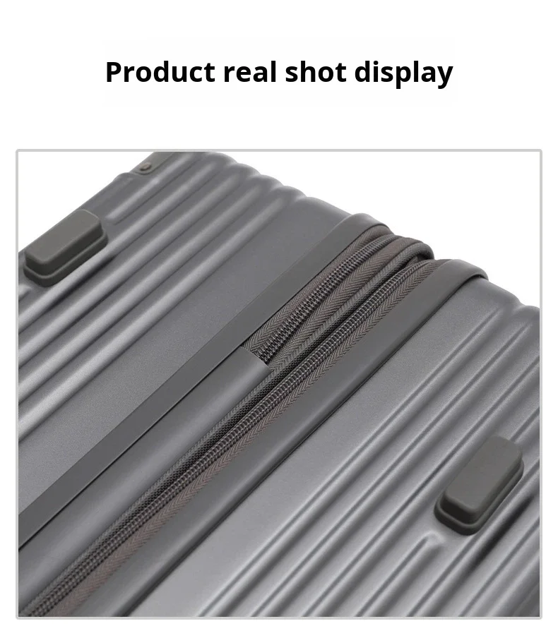 product 20 inch sturdy durable telescopic handle pc luggage high appearance level silent password suitcase high quality zipper closure-16