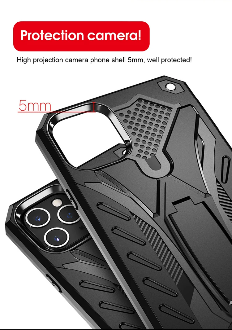 OTAO Flexible Shockproof Holder For Phone Case Cover For iPhone 11 Pro Max 7 XR XS MAX X 8 7 6 6s Plus Coque For iPhone 11Stand