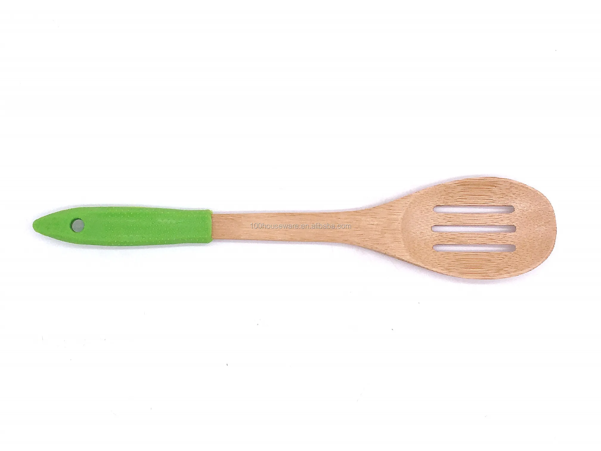 Cucharas De Cocina De Madera,Utensilios De Cocina Con Mango De Silicona