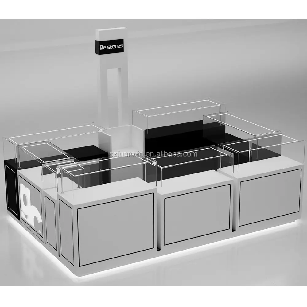 Wholesale Luxury Shopping Mall Jewelry Kiosk Design / jewelry store display lockable For Sale