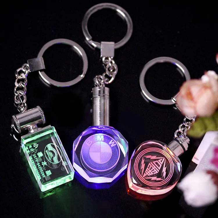 product keychain professional crystal laser crystal customized gifts 3d glass silver laser engraving keyring custom glass 1 color cnzhe-27