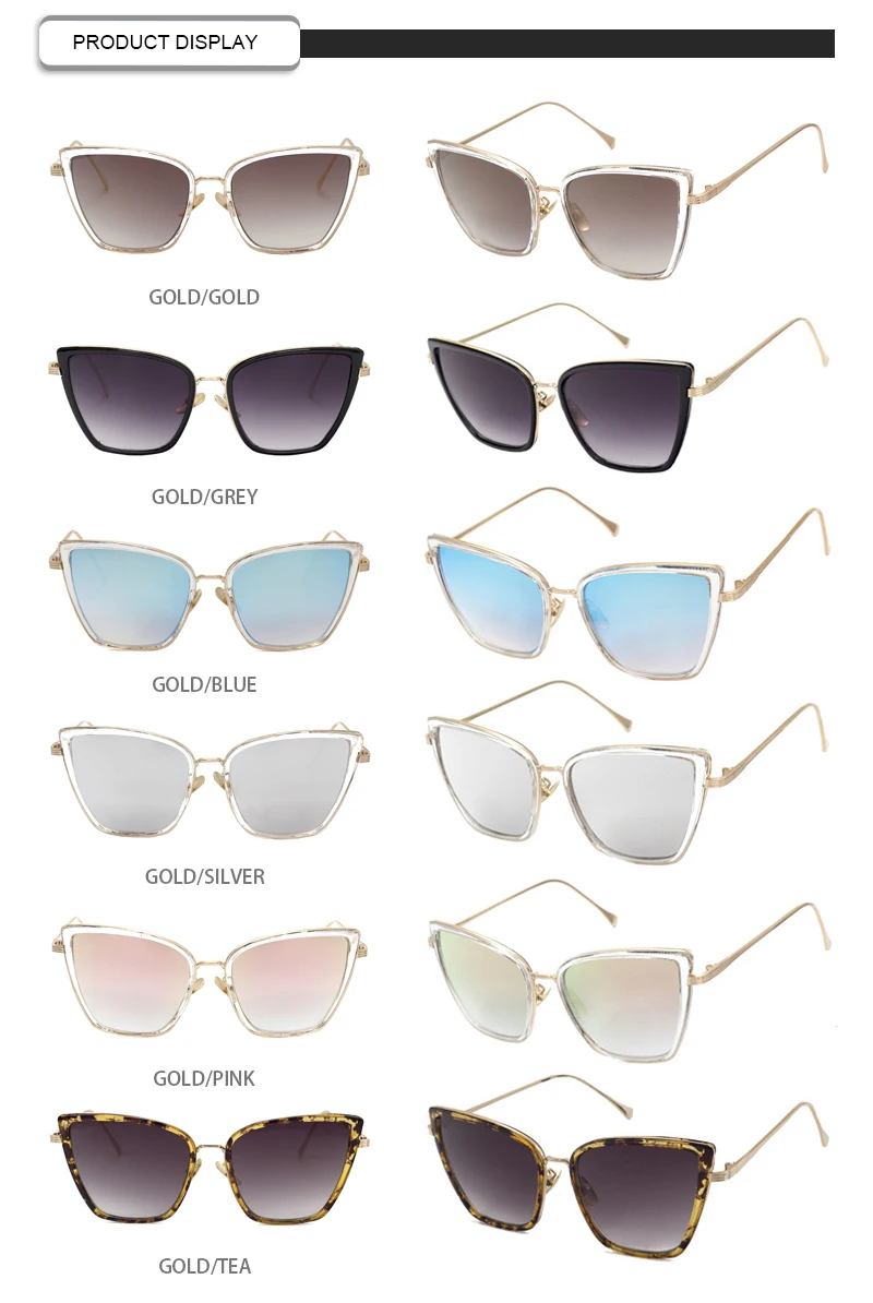 2019 Vintage Cat 3 UV400 Gradient Designer Women Men Shades Sunglasses