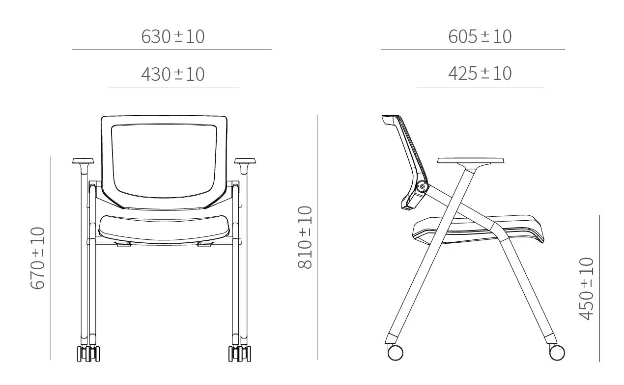 Conference Room Folding Chair Stackable Nesting Training Office Chair