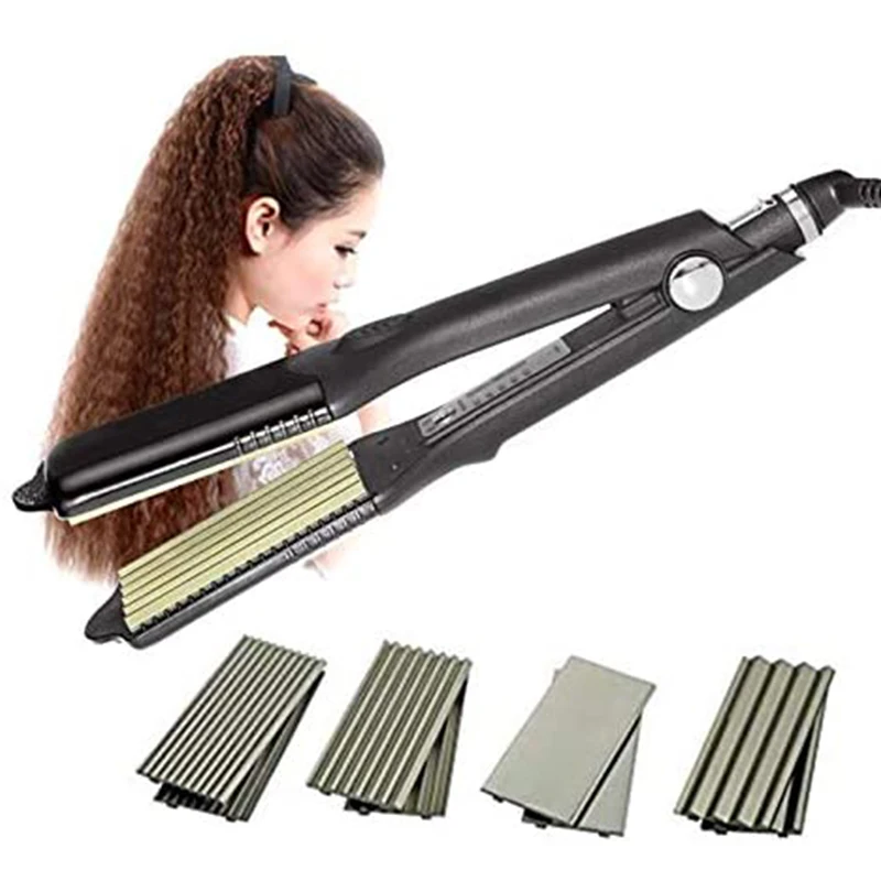 Electronic Corrugated Crimper Iron Hair Straighteners Iron Crimping