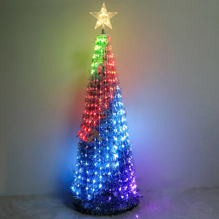 Good Price Outdoor 3D Santa Light Up Jewelry Smart Street Decoration 1.2M Christmas Tree Led Light