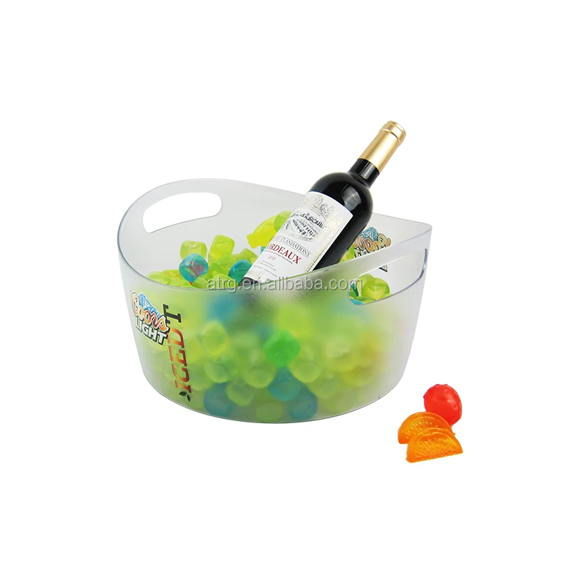 plastic round shape ice bucket beer cooler for beer cool(8L capacity)