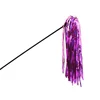 Cat Stick Pet Cat Toy Transparent Plastic Ring Paper Sound Bright Silk Strips Ribbon Funny Cat Pole Kitten Toy