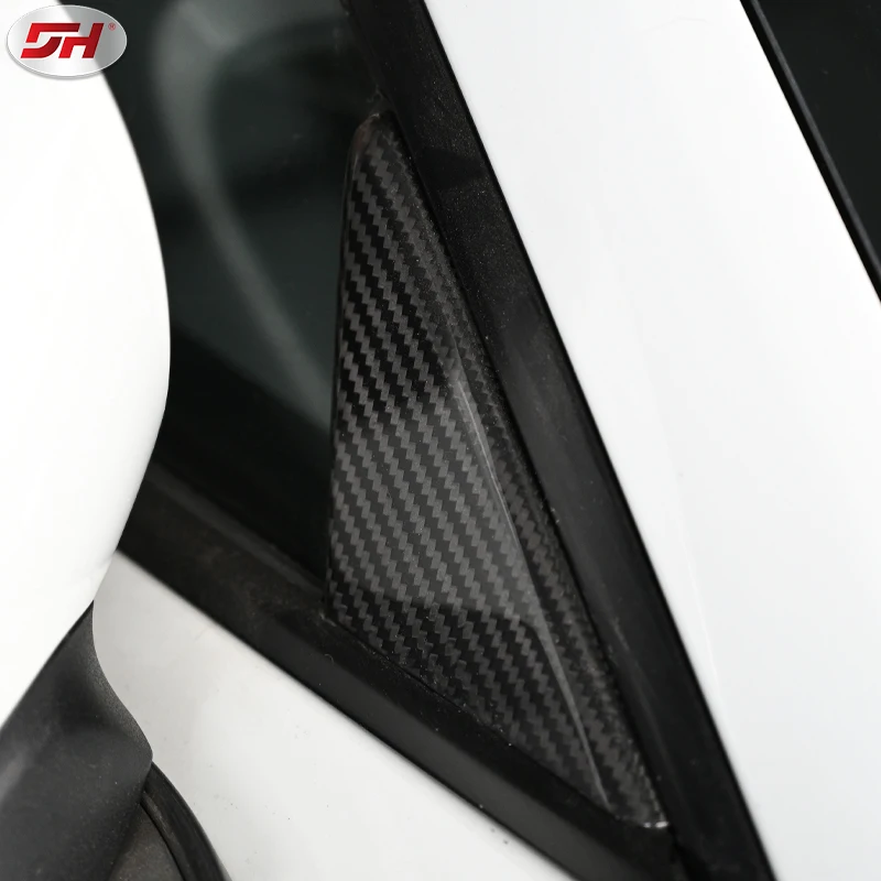 2PCS Car Replacement Window Triangle Plate Carbon Fiber Window Triangle Sticker for Porsche 718 981 991 2016-UP