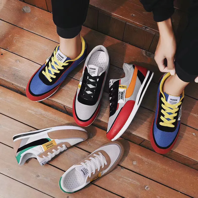 multicolor sports shoes