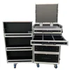 kkmark New Custom Red Drawer Road Flight Case Toolbox Storage with Wheels