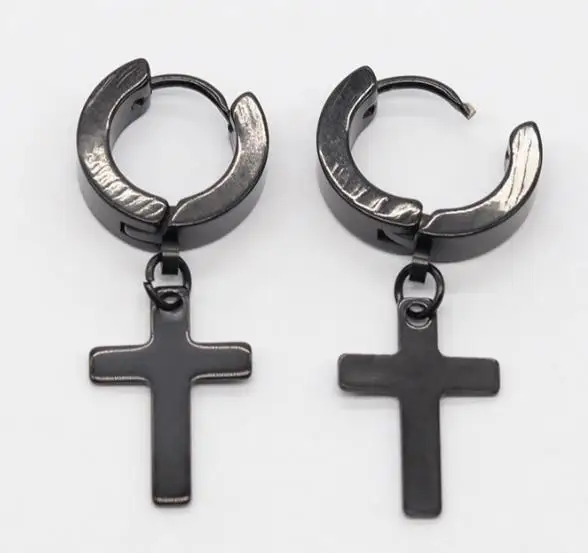 Wholesale Earrings Stainless Steel Jewelry Hanging Cross Earrings For