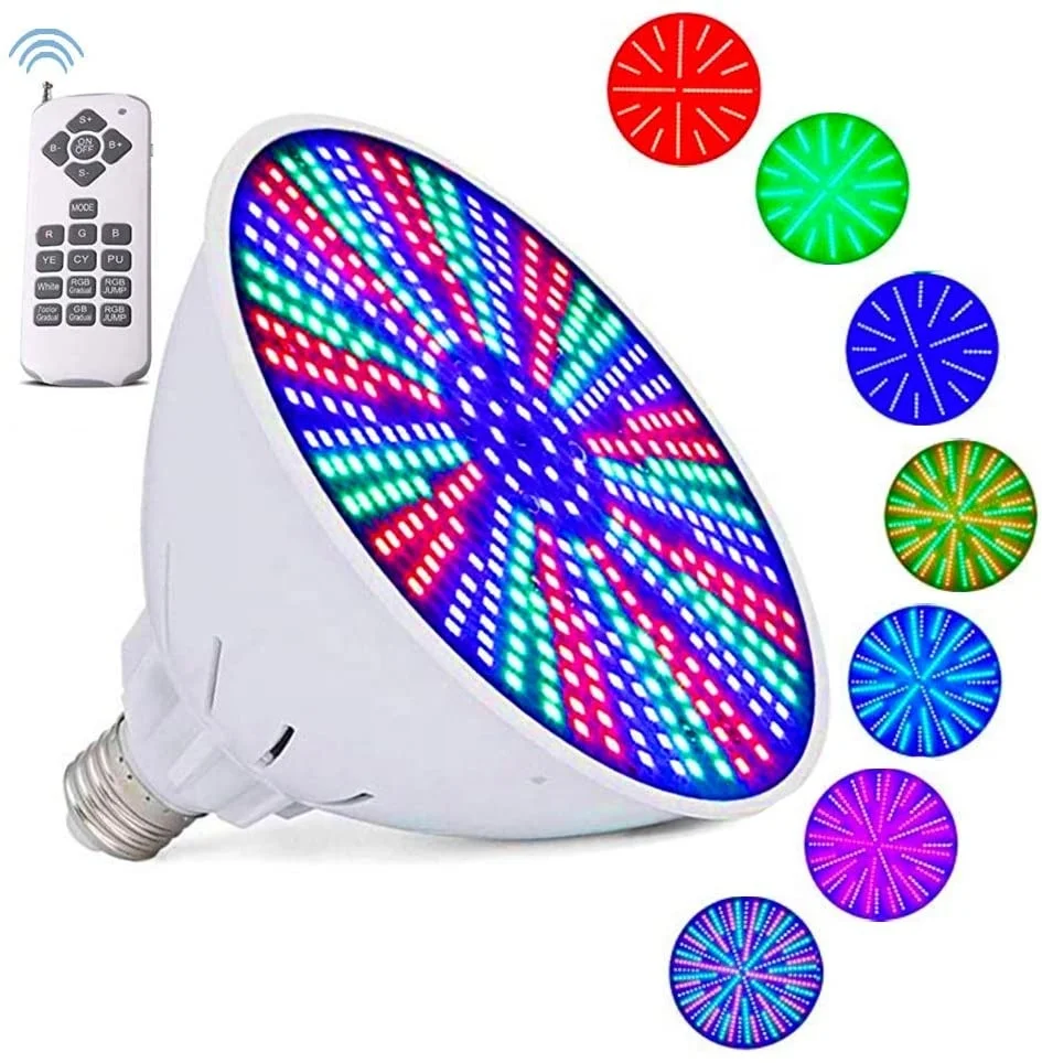 120V 35W RGB LED Swimming Pool Light Colorful Change Bulb + Remote Controller