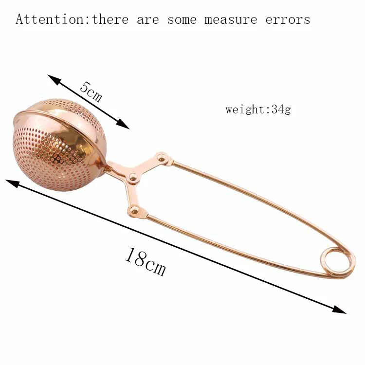 Stainless Steel Rose Gold Tea Infuser - Loose Leaf Filter