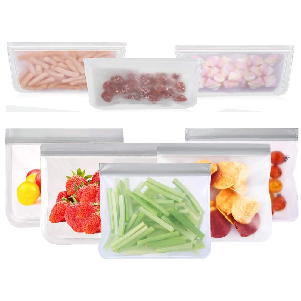 Biodegradable Reusable Leakproof Peva Sandwich Snack Storage Bag With