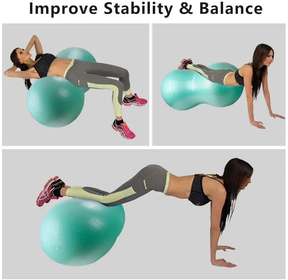 Fitness Pilates Birthing ChYoung Kids Adults Peanut Shape Anti-Burst Yoga Ball Fitness Excercise Peanut Ball for Exercise