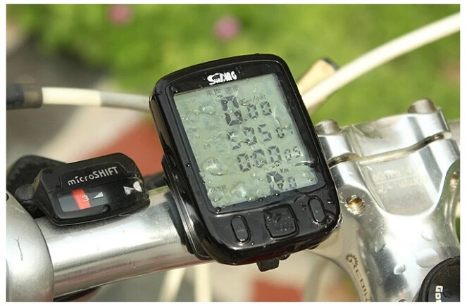 WEST BIKING Bicycle English Computer Odometer Speedometer Waterproof Stopwatch Digital Speedometer Wired Exercise Bike Computer