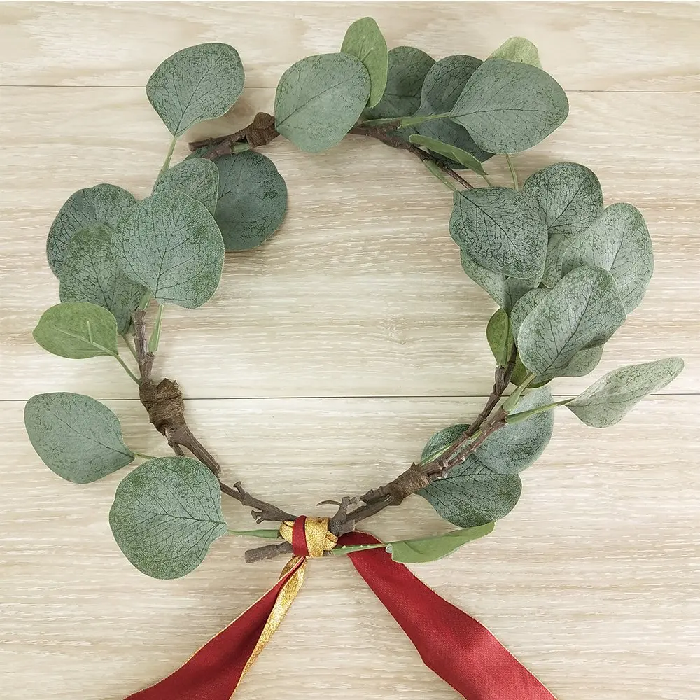 Fake Eucalyptus Leaves Stems Artificial Branches Silver Dollar Eucalyptus Leaves Plant 26" Tall