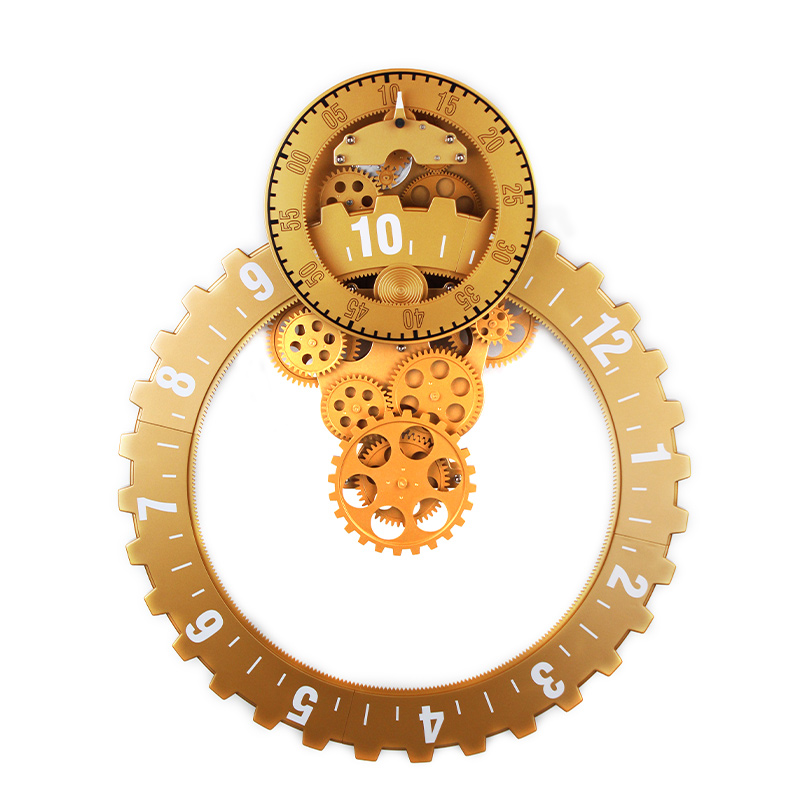 
Stainless Steel Large Gear Shape Antique Industrial Wall Clock 