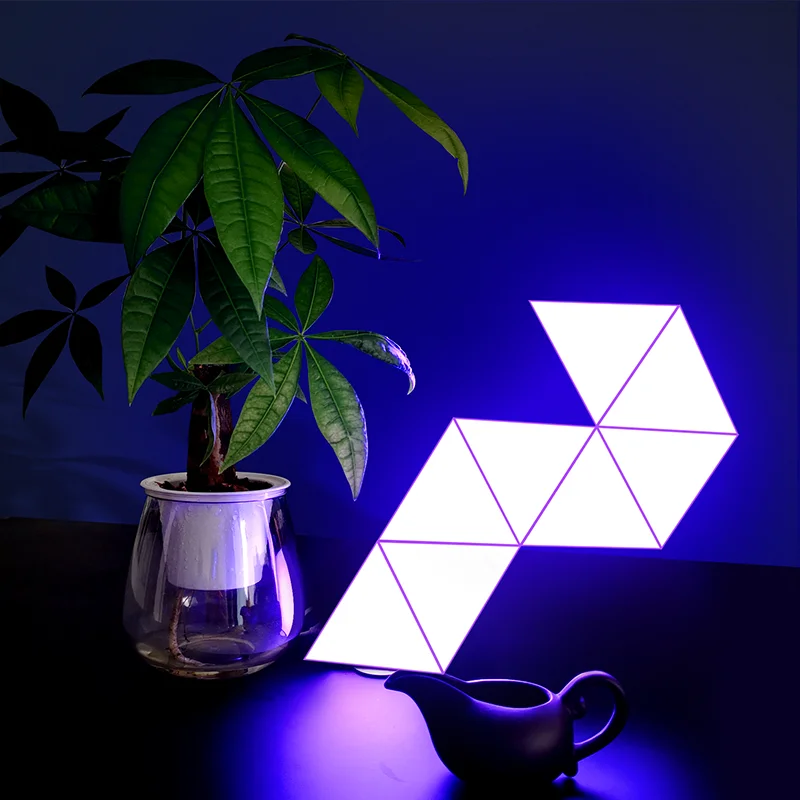 2020 New Arrival RGB Night Lights Dimmable Touch Remote Controlled Triangle Panel Light for Wall Decoration Gaming Room Light